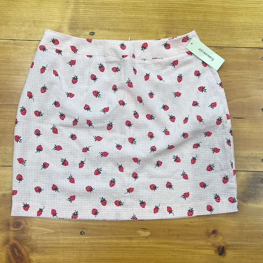 Francesca's Collections Pink Floral Mini Skirt